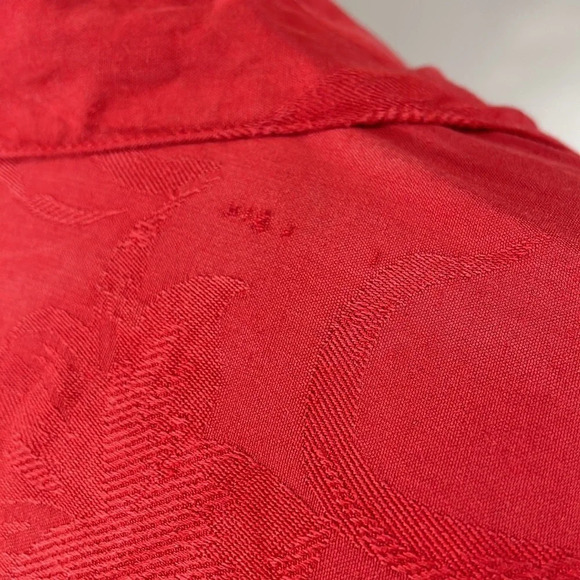 Caribbean Joe Short Sleeve Button Front Red Floral Silk Blend Top S - Picture 16 of 16